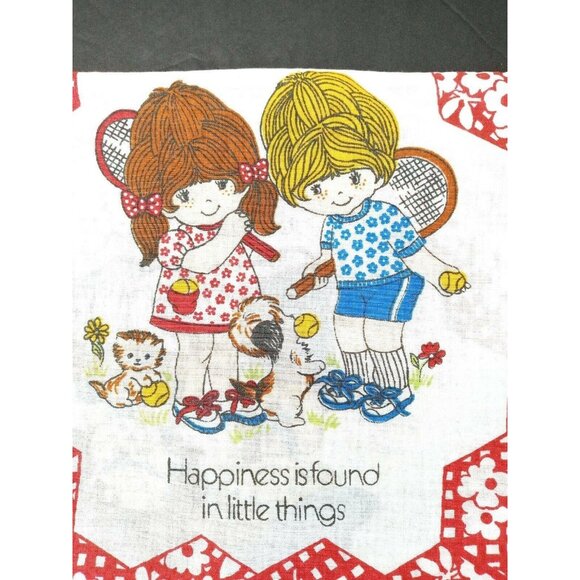 Vintage Gentle Treasures Pillowcase Standard Size 1976 Boy Girl Friendship Bibb - Picture 4 of 7